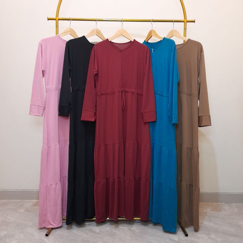 Gamis jersey canda susun jumbo busui