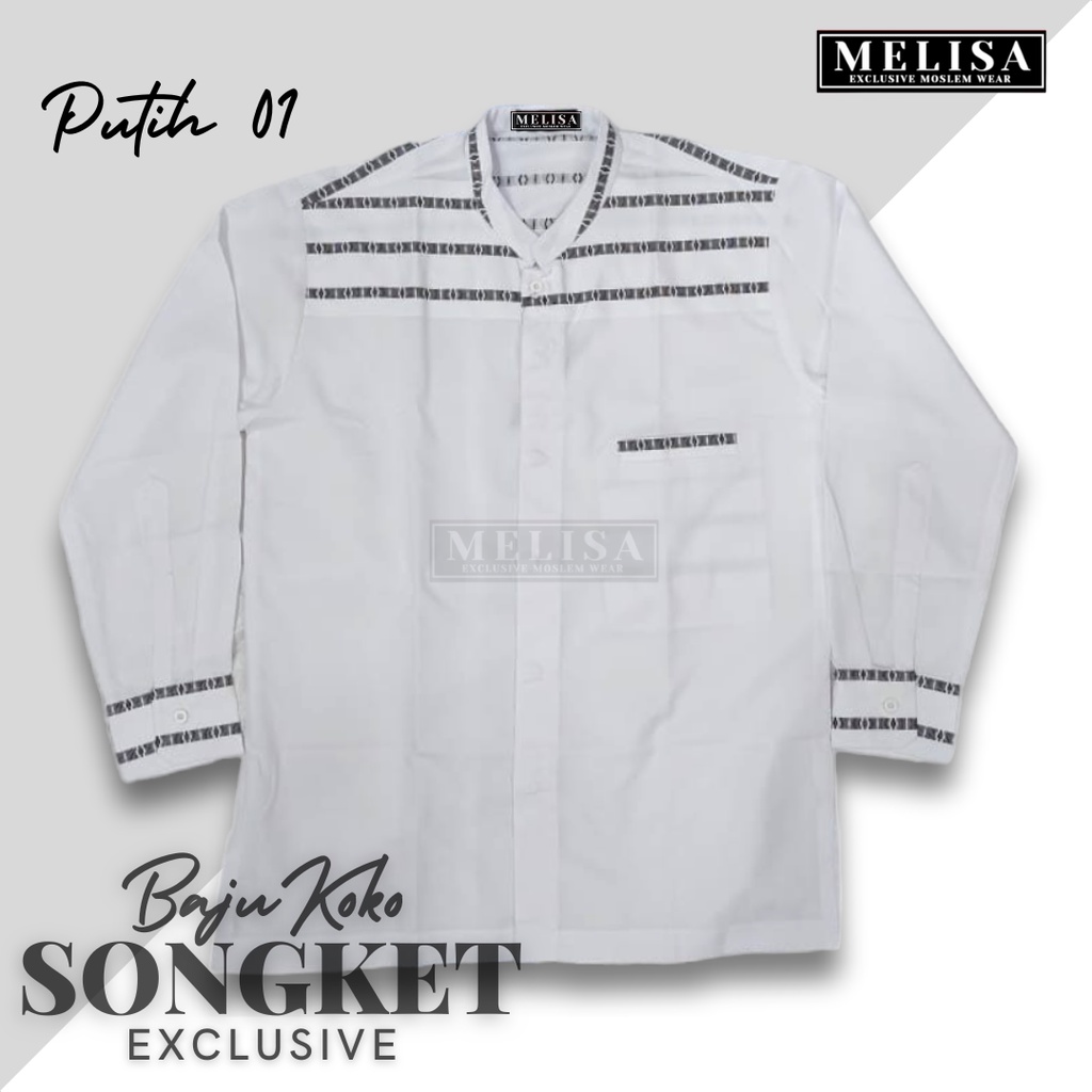 Baju Koko Pria Kemko Dewasa Baju Muslim Laki Laki Lengan Panjang Manset Katun Adem M L XL