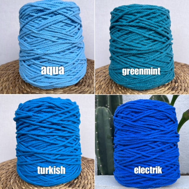 Tali macrame warna cotton rope 4mm 1KG part I