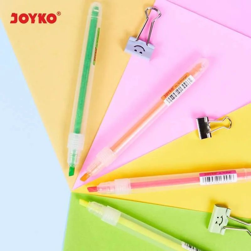 

JOYKO HIGHLIGHTER PASTEL COLORS ORIGINAL - PENANDA JOYKO HL 1-16 WARNA PASTEL LENGKAP