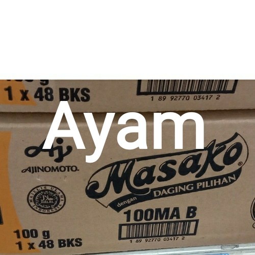 

masako rasa ayam 100gr per dus