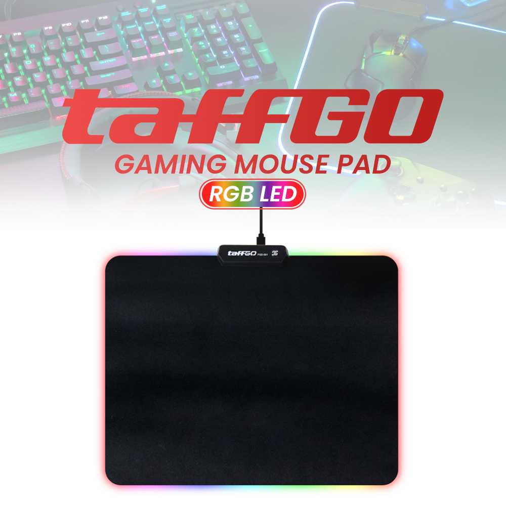 Alas Mouse Pad Gaming Lampu RGB Glowing LED Polos Ukuran Besar Desk Mat MouseMat Tatakan Mouse Pad High Precision TaffGO