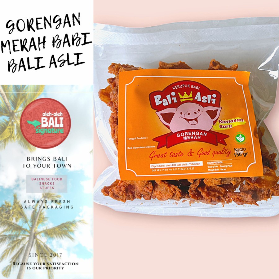 

Gorengan Babi Merah Bali Asli (150gr)