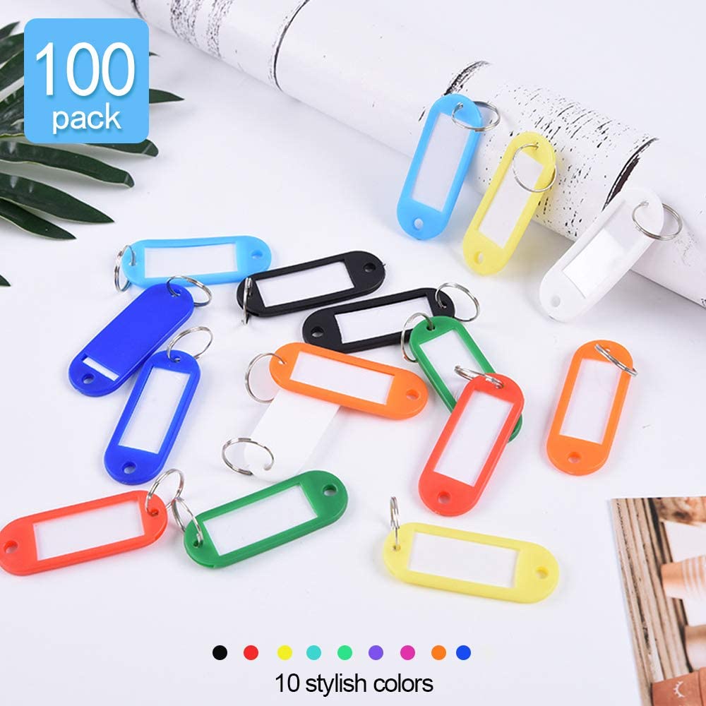 GANTUNGAN KUNCI Bisa TULIS NAMA Label Key Ring Plastik Murah - BUM