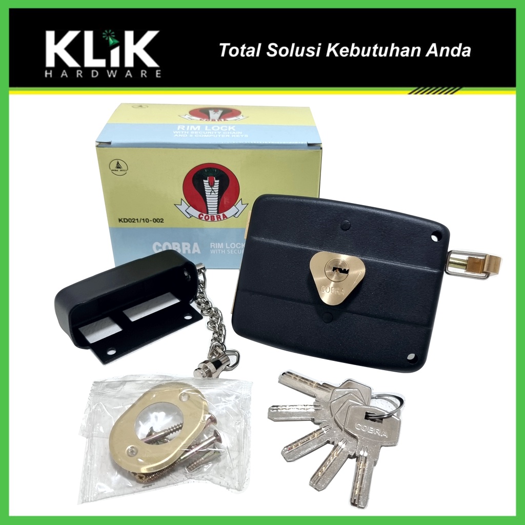 Cobra Kunci Pintu Gerbang Besi Otomatis Kobra Hitam 5 Pcs Computer Key