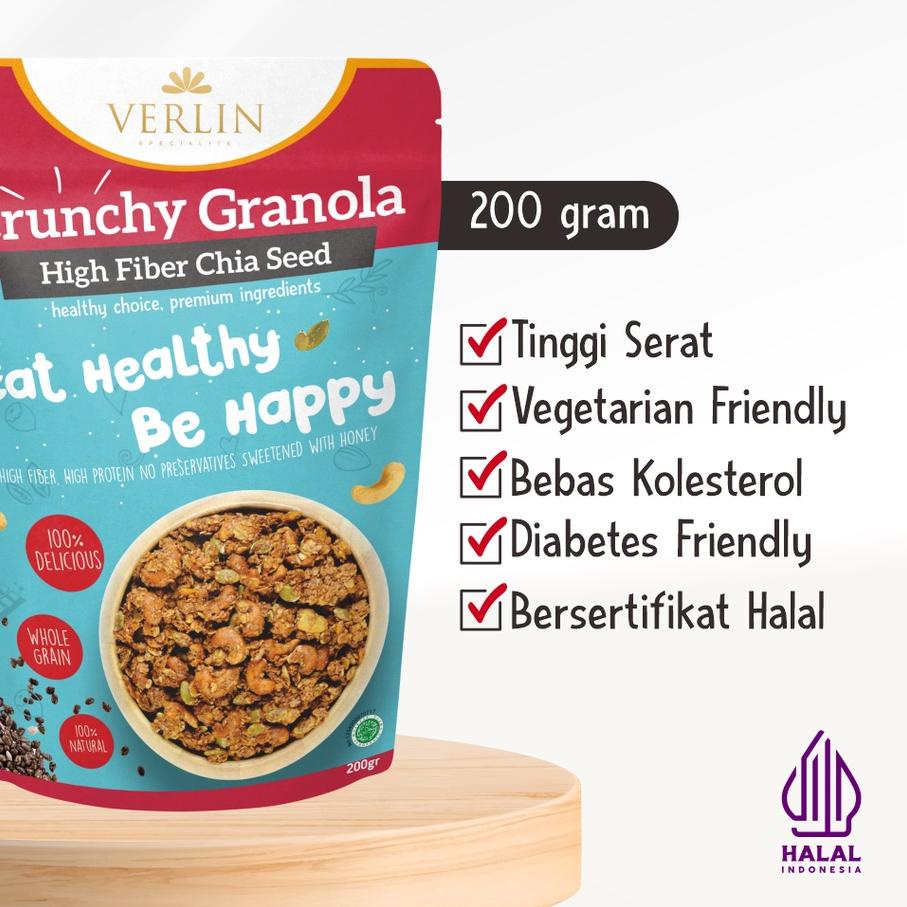 

♤ Verlin Crunchy Granola High Fiber Chia ➵