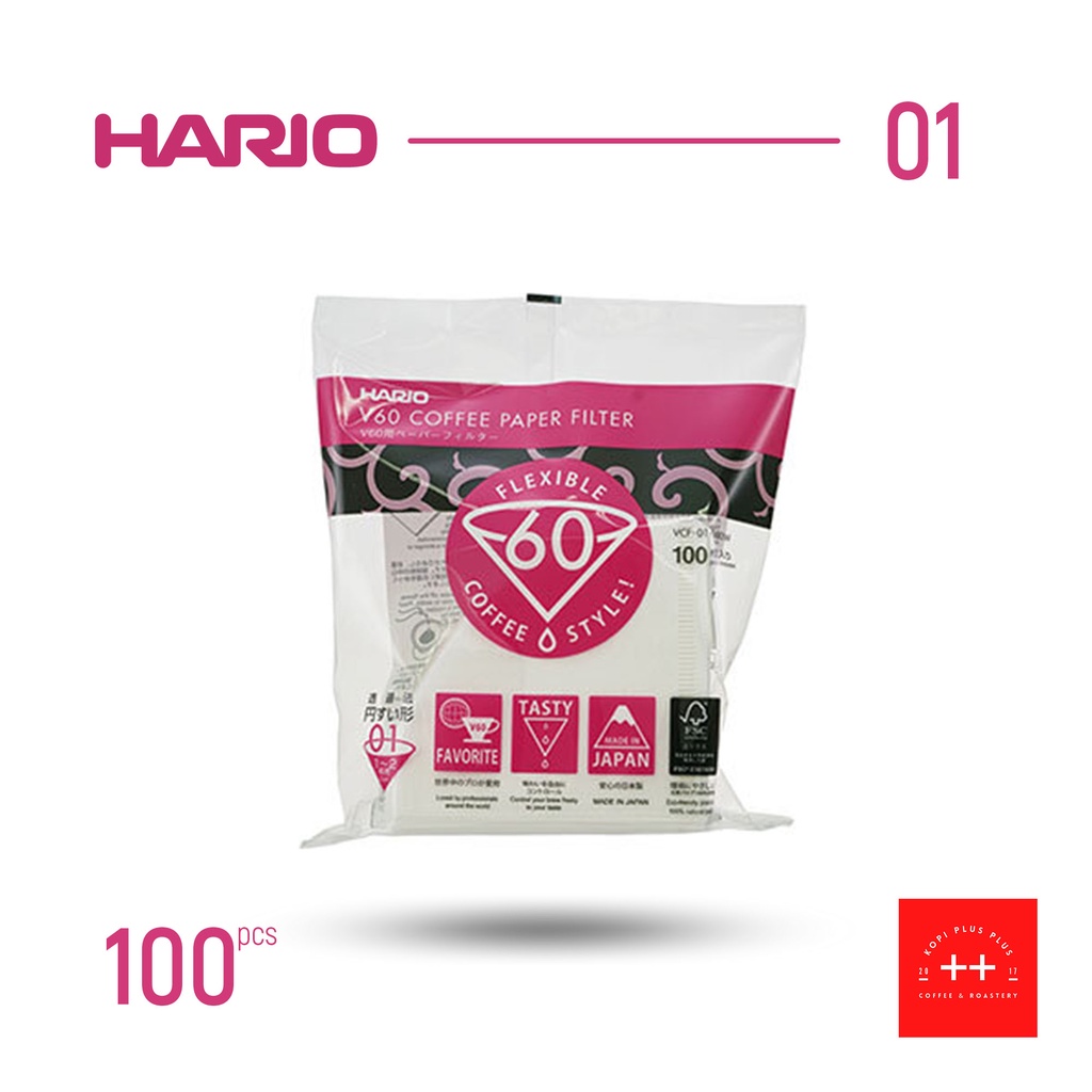 

Paper Filter V60 Coffee Filter Size 01 isi 100 White