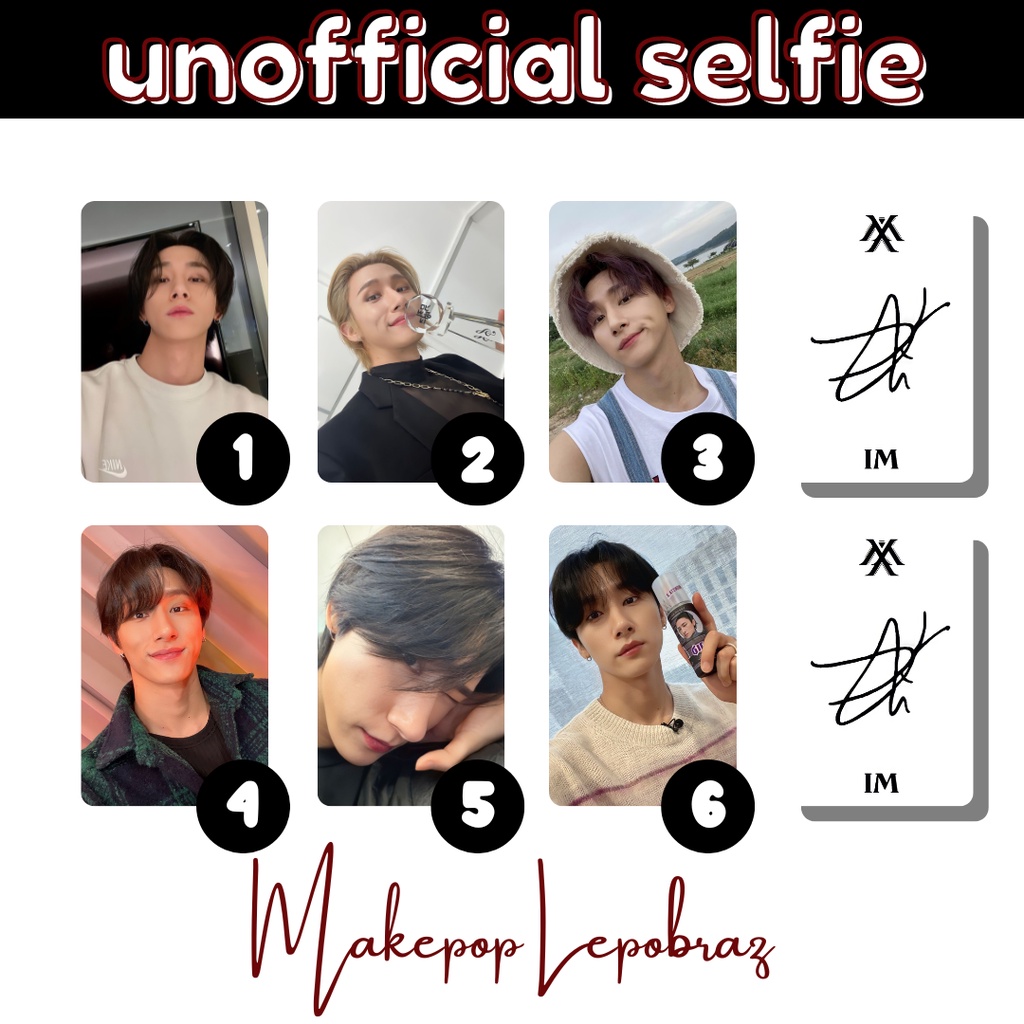 [MIN. 3 PC] MONSTA X UNOFFICIAL SELFIE - BOYFRIENDABLE JOOHEON MINHYUK IM SHOWNU KIHYUN HYUNGWON