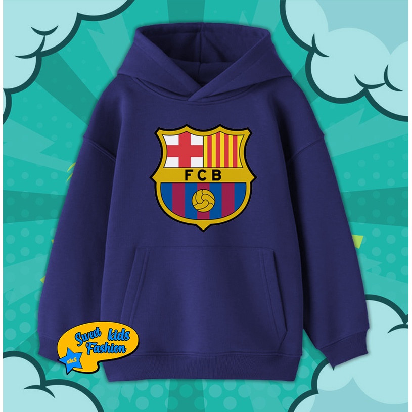 Jaket Hoodie Anak Barcelona CF Sweater Hoodie Anak Barca FC