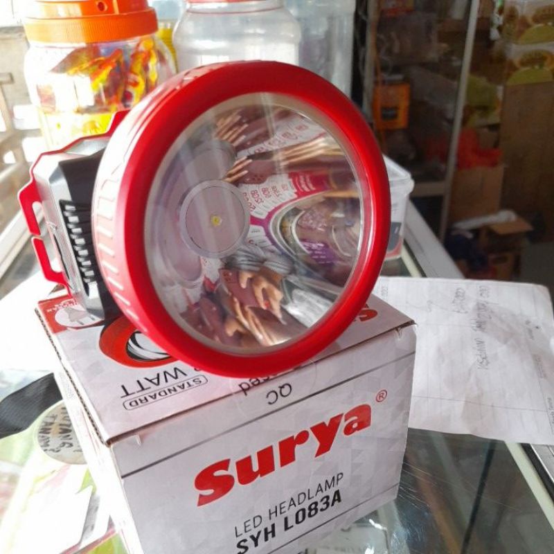 lampu senter kepala surya ini 8watt