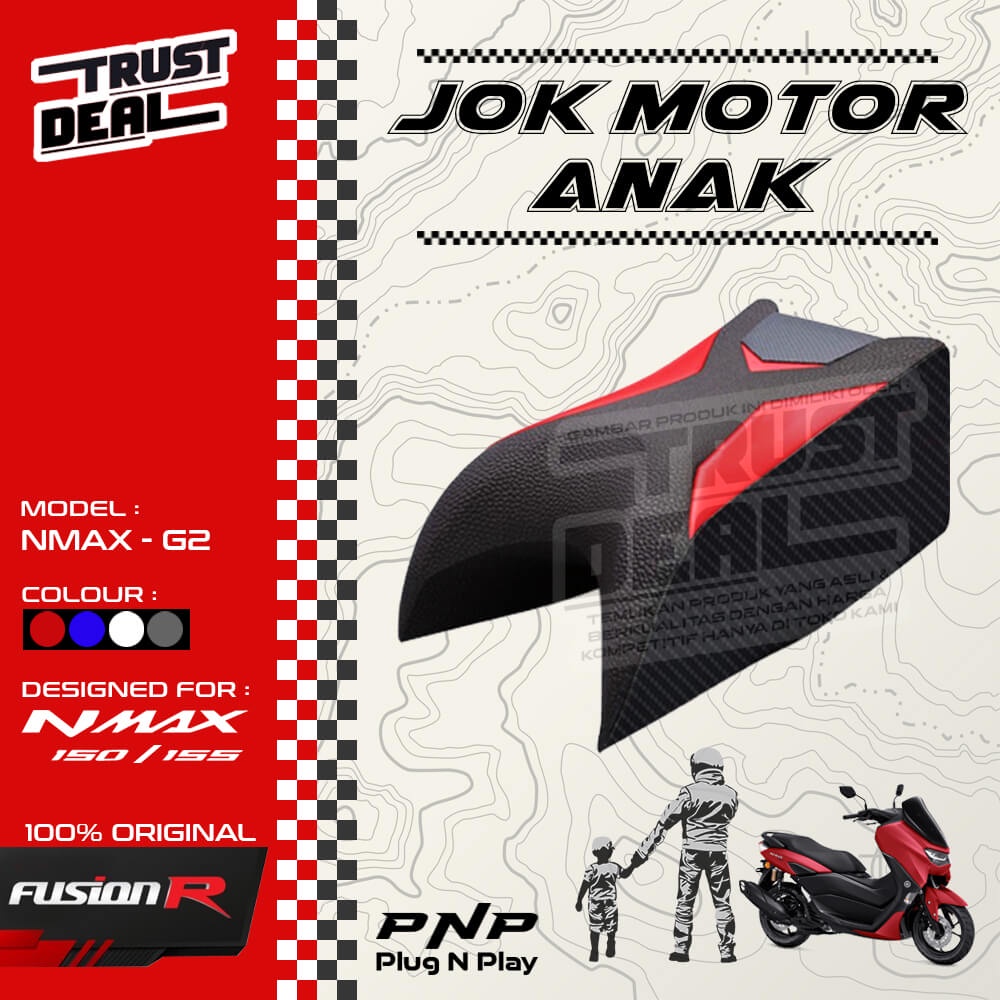 Jok Motor Boncengan Depan Anak NMAX Lama Baru 150 155 PNP / Dudukan Jok Motor Anak YAMAHA NMAX FUSION R Busa Tebal Empuk - G2