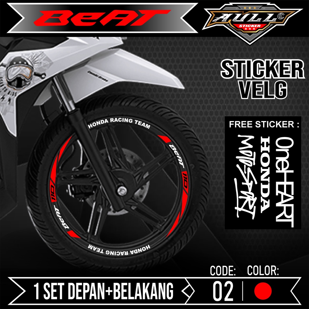 Cutting Sticker Velg BEAT - Aksesoris Stiker Cutting Sticker List Velg Motor Honda Beat Karbu Fi Esp