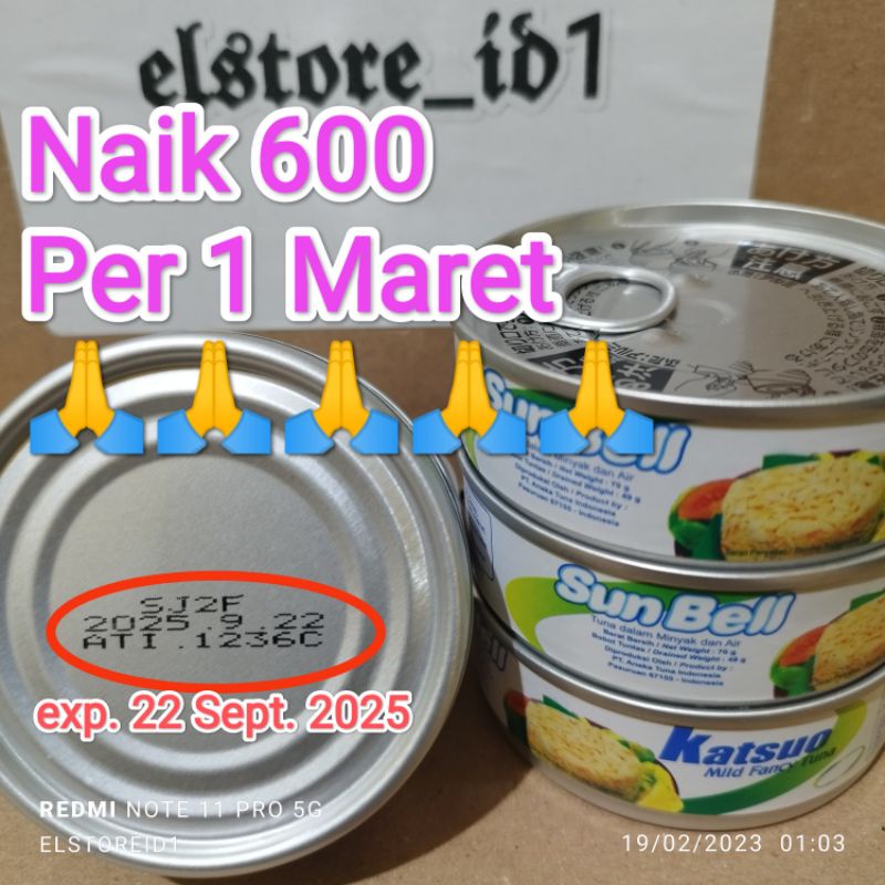 Umpan Pancing SunBell KATSUO 70 Gram Sunbel Sun Bell Tuna Kaleng exp. 22 sept. 2025