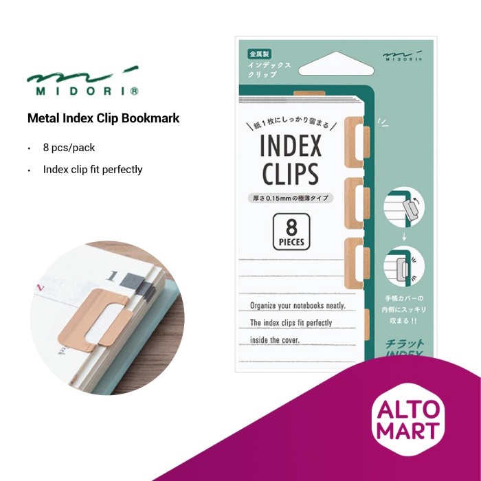 

Skat Midori Metal Index Clip Bookmark Klip Pembatas Buku Halaman