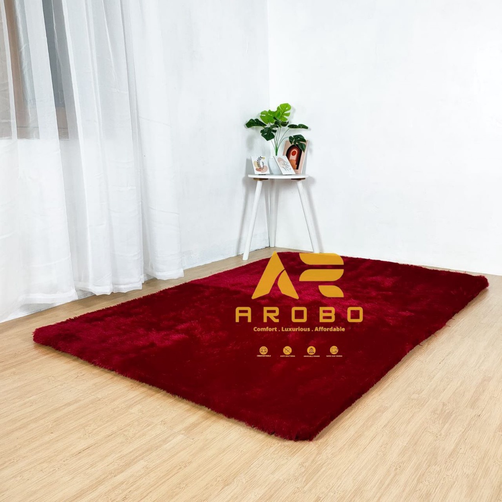 Karpet Bulu Rasfur Anti Slip 120 x 180 Cm Tebal 3 Cm