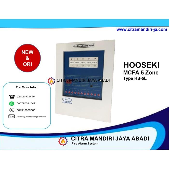 Terlaris Master Control Panel Fire Alarm 5 Zone Hooseki Mcfa Panel