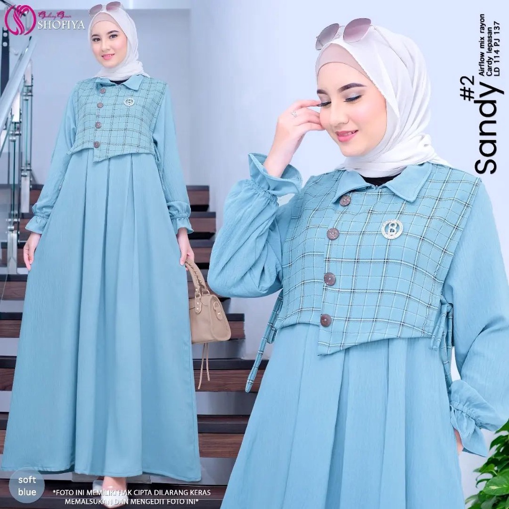 Promo Gamis anak Perempuan Tanggung maya usia 7-12 tahun diva ld 90 pj 110cm Keren