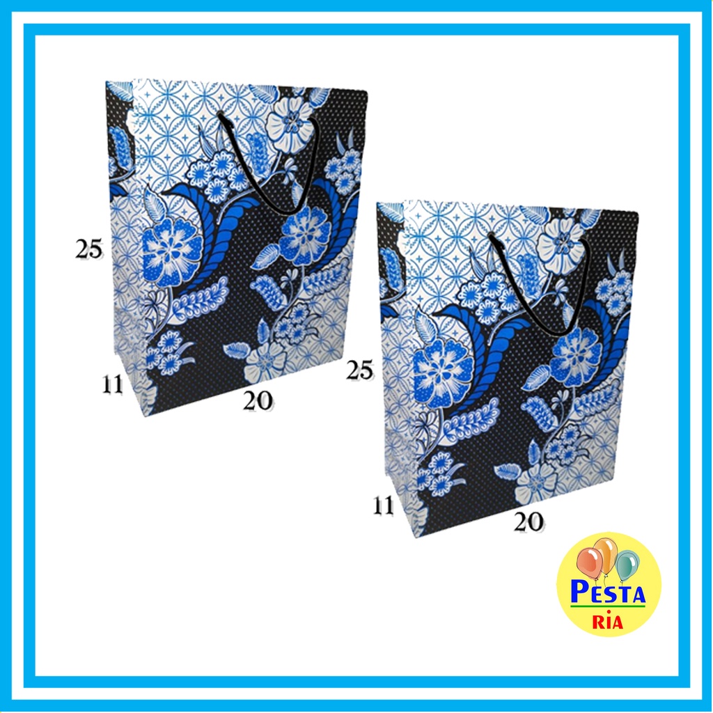 

Murah!! (1 Pcs) Paperbag Motif Batik 2 warna, paperbag tebal, tas souvenir, paperbag 20x25x11cm