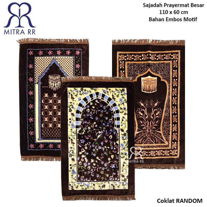 Sajadah Embos Busa Besar Ukuran 110x60cm / Sajadah Prayer Mat