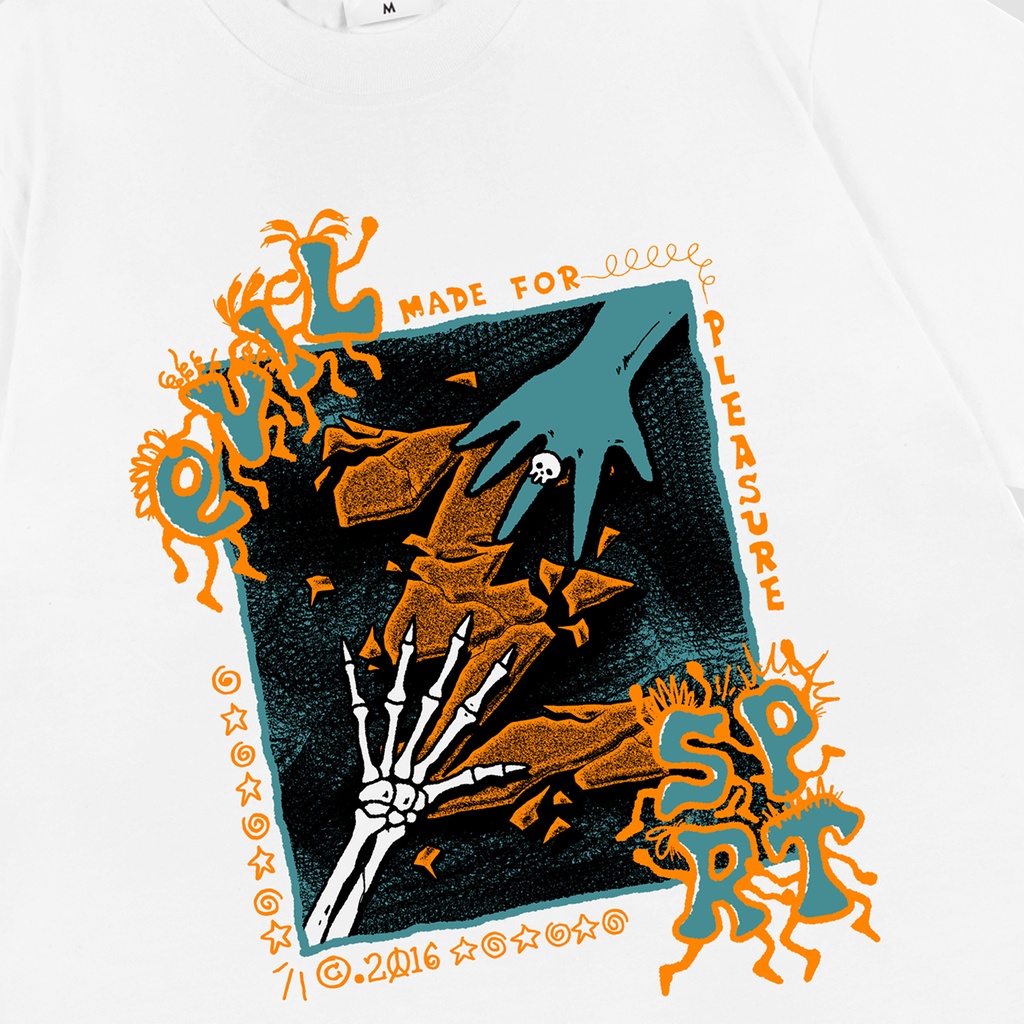 EVILSPIRIT KAOS OVERSIZE HEAVYWEIGHT 16S - CONNECTING WHITE UNISEX