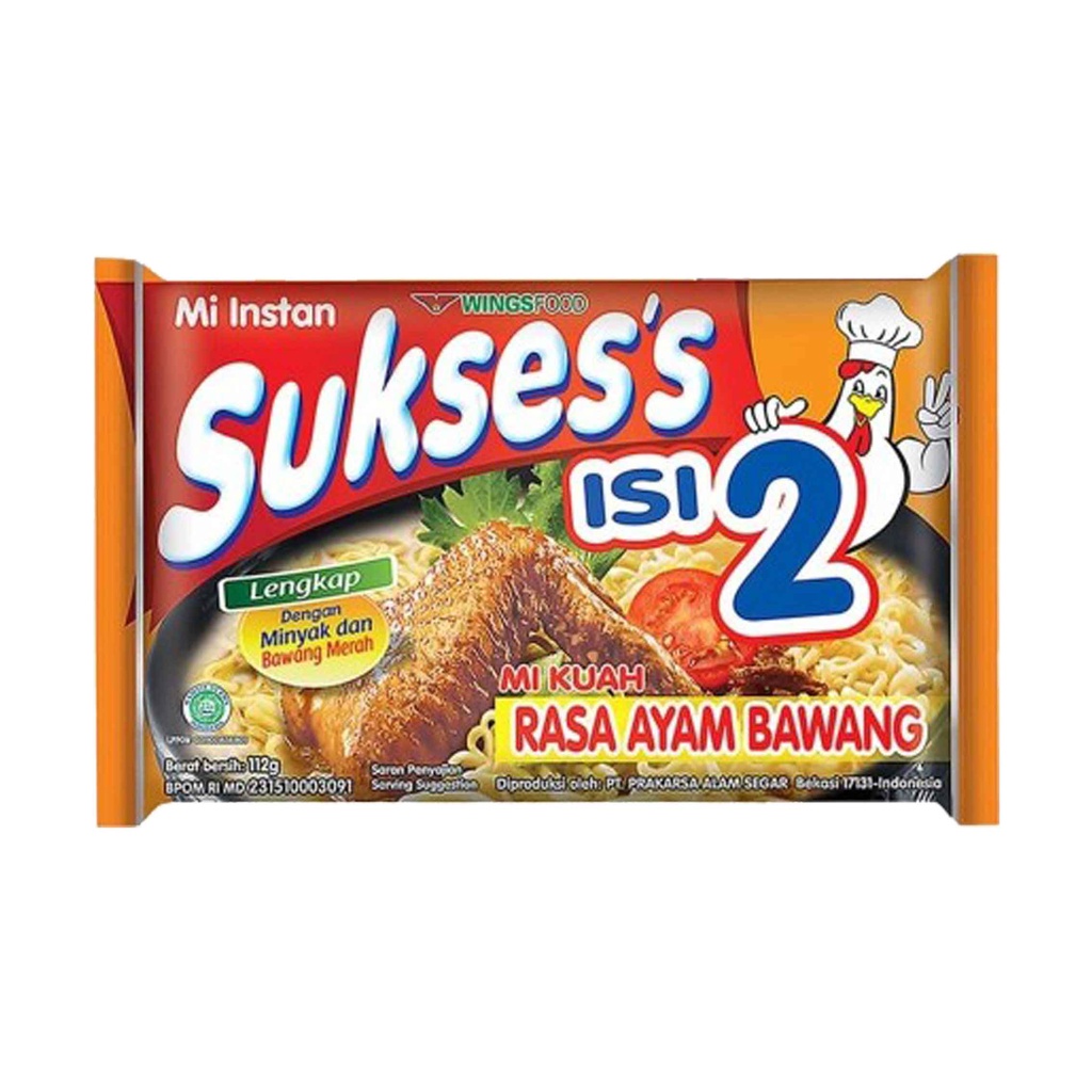 Mie Sukses Isi 2 / Mi Kuah Rasa Ayam Bawang /115g