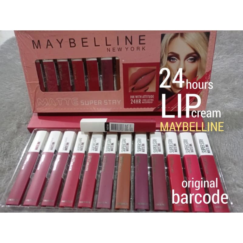 ( Promo Murah ) PERLUSIN 12 PCS LIPCREAM MYB BARCODE PAPAN free TAS KOSMETIK POUCH