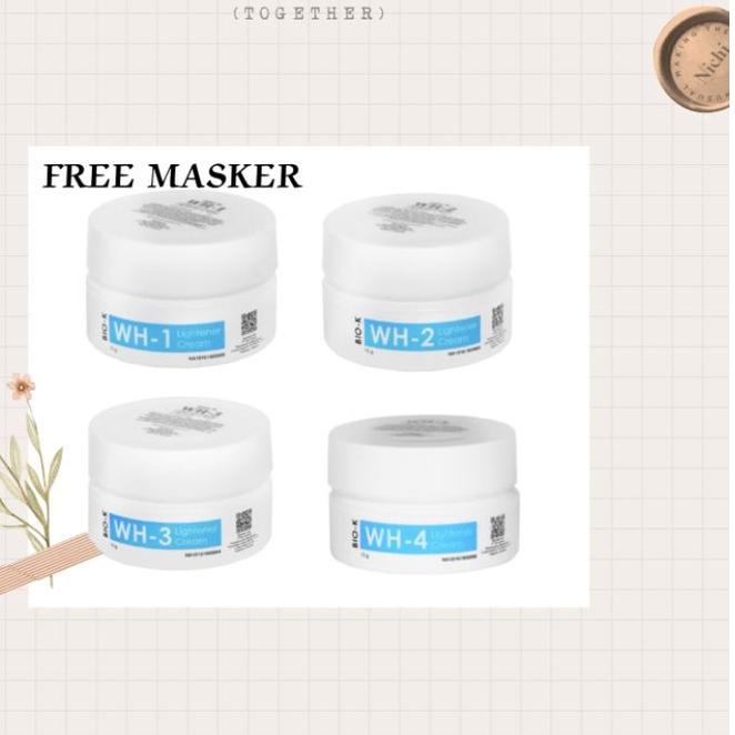 ☆ BIO KUSUMA BEAUTY WH 1 WH 2 WH 3 WH BRIGTENING - CREAM MALAM 10 gr ❉