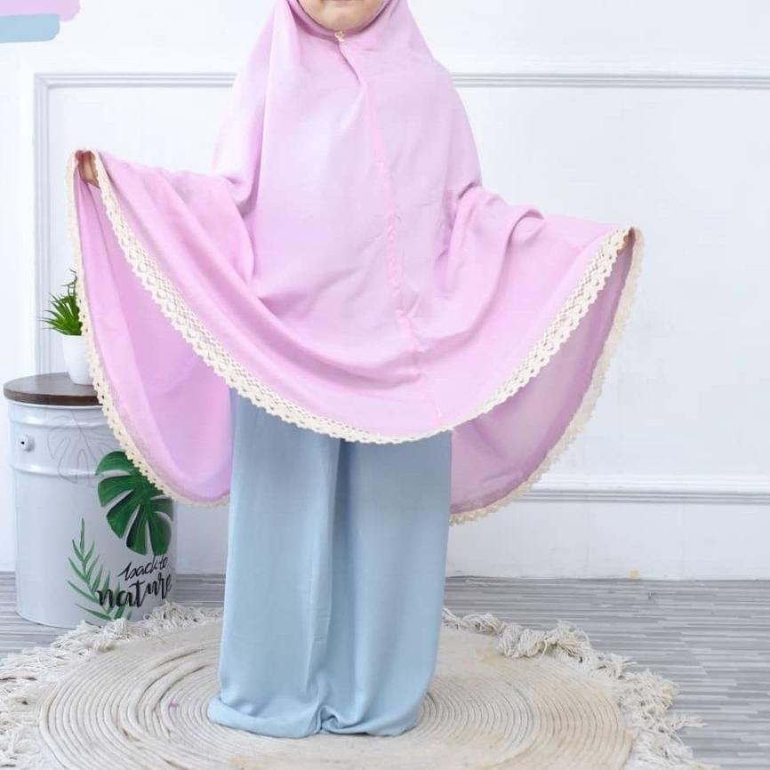 ➺ Mukena Anak Rayon Polos / Mukena Traveling Anak Rayon Premium ✭