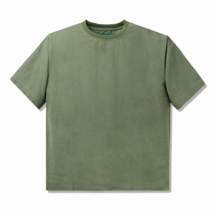 TERMURAH Kaos Duha Muslimwear - Samaa Linen Tees Short Sleeve Olive /BAJU KOKO PRIA/BAJU KOKO DEWASA
