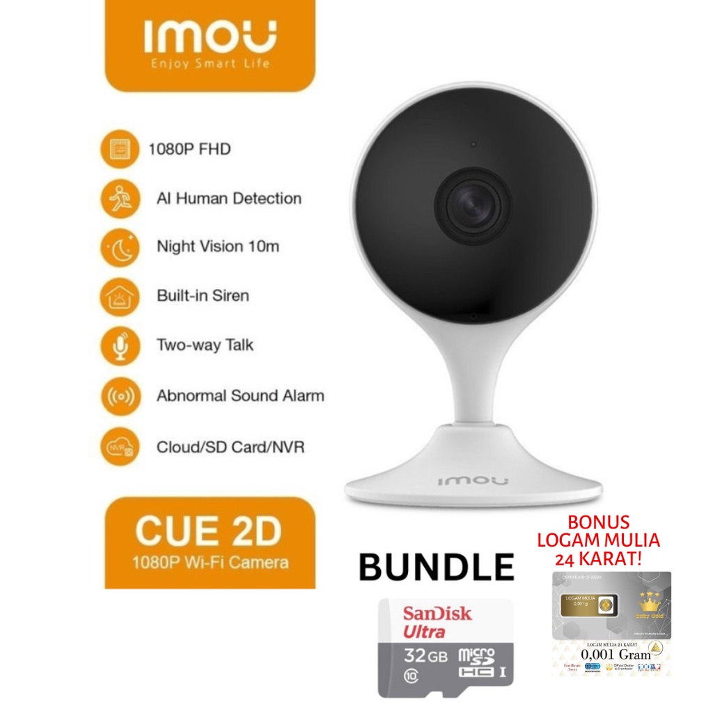 Imou Cue 2d 1080P FullHD IP Wifi Camera - Imou Cue 2d