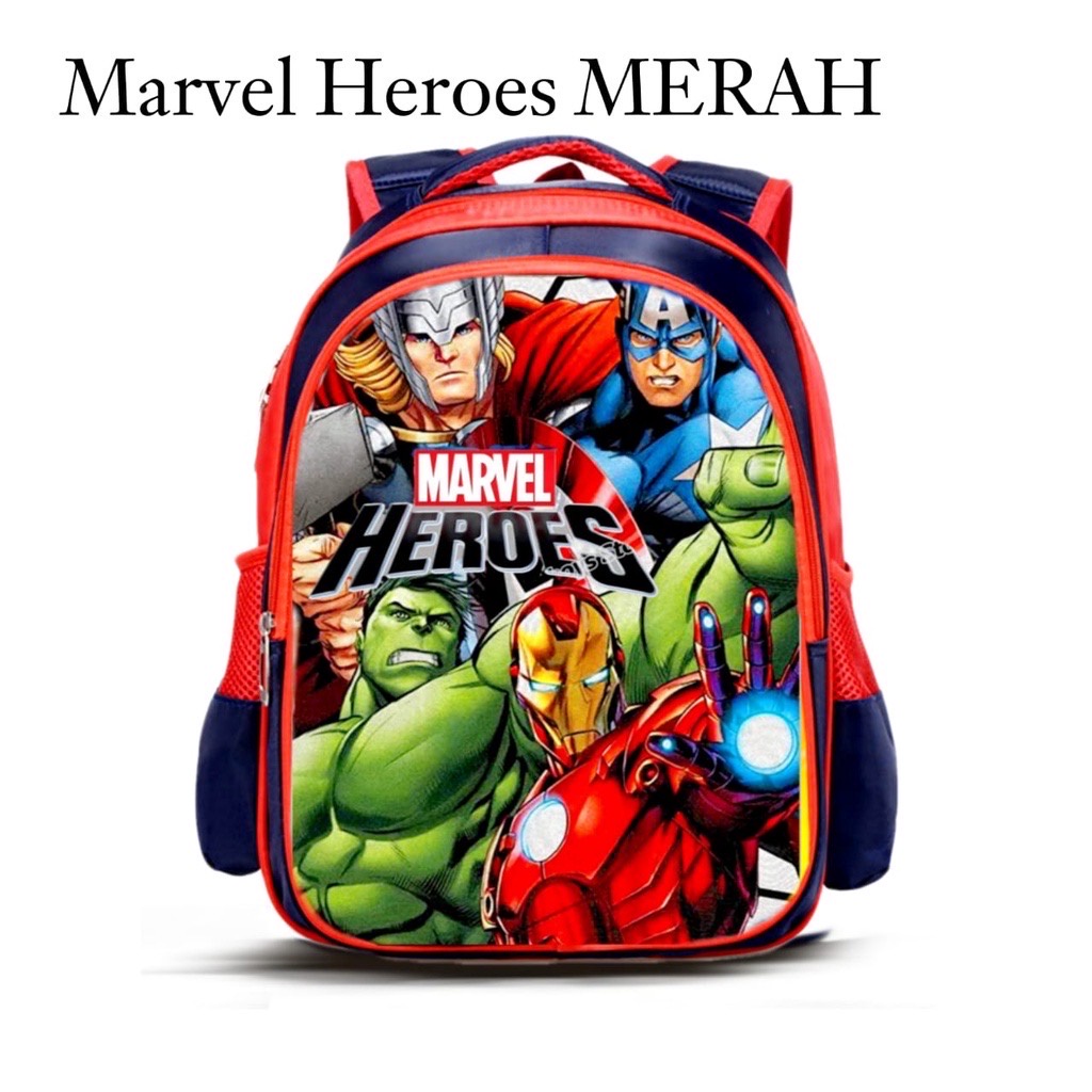 PROMO SALE 10.10 - TAS SEKOLAH TK-SD ANAK LAKI-LAKI TAS RANSEL MARVEL AVENGERS ANIMA SUPERHERO | RANSEL PUNGGUNG ANAK SEKOLAH | RANSEL IRONMAN/CAPTAIN AMERICA - RANSEL REMAJA/PRIA/ANAK-ANAK