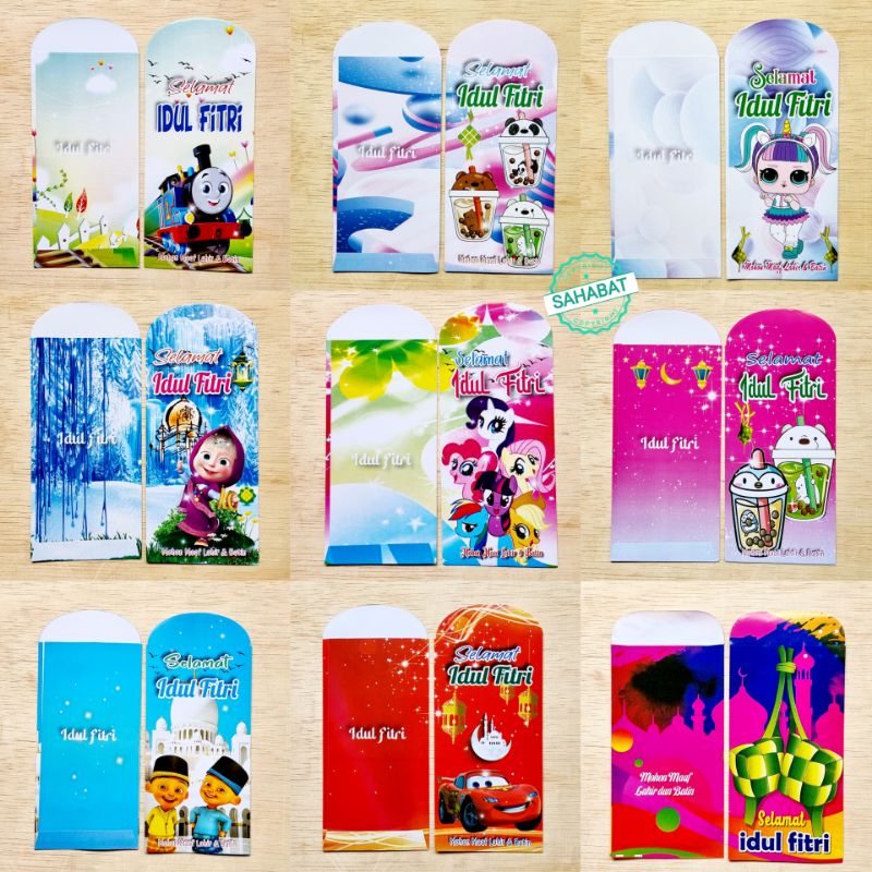 

AMPLOP / ANGPAU LEBARAN KAREKTER KARTUN HK DENGAN UKURAN BESAR ISI 100 GAMBAR MIX