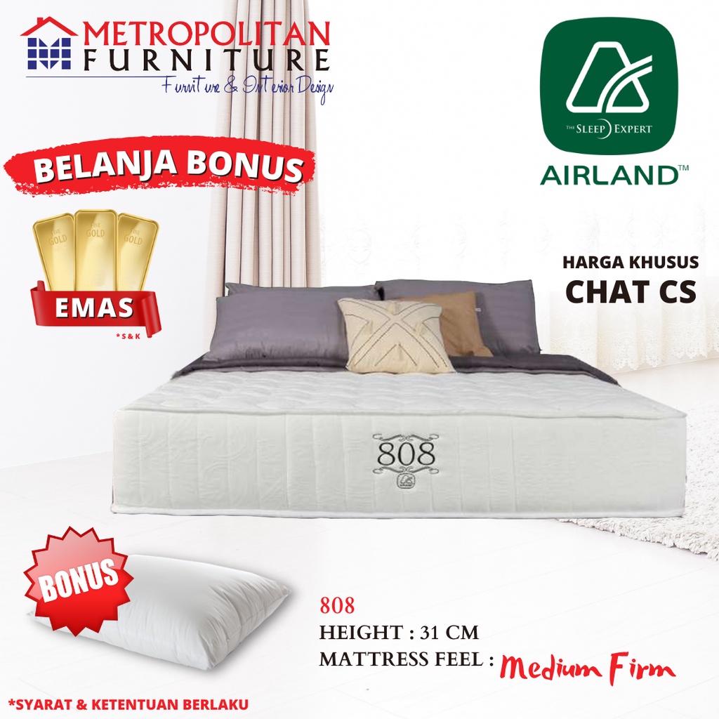 Kasur Springbed Airland 808 Spring bed matras Gold Series