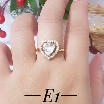 Cincin Xuping Love Hati Permata Zircon Gold 2702a6