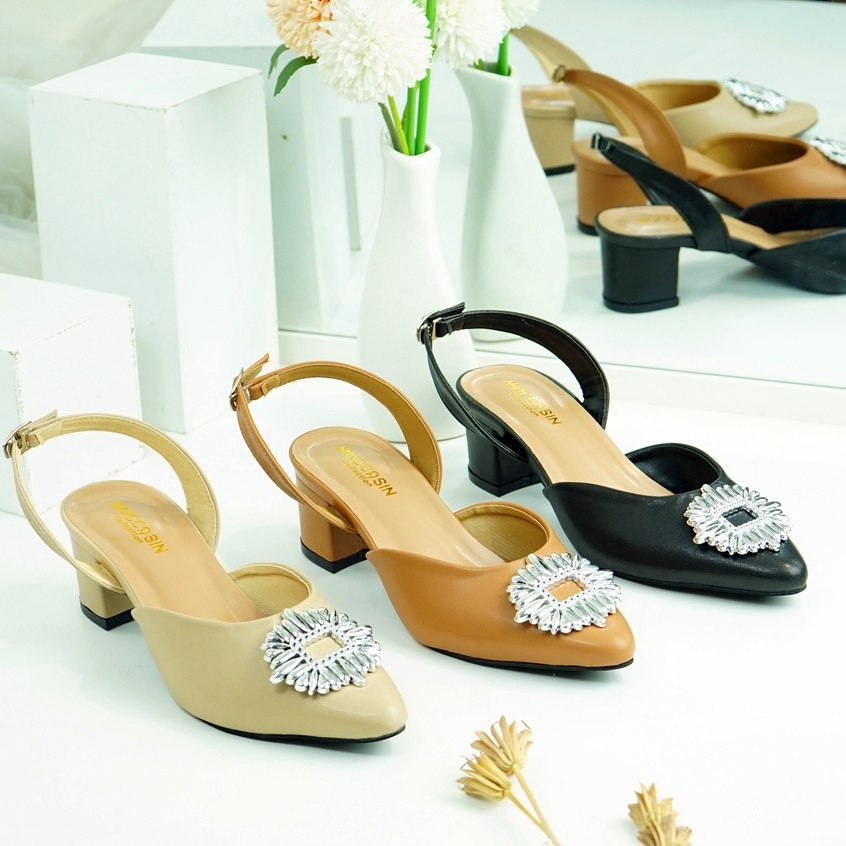 Sandal Heels Wanita Tali 5CM BMT 16