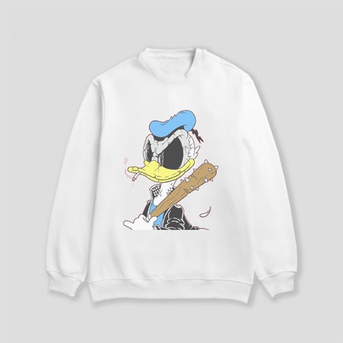 Sweater Donald Duck - Crewneck Sweatshirt Bahan Cotton Fleece [Bisa COD]