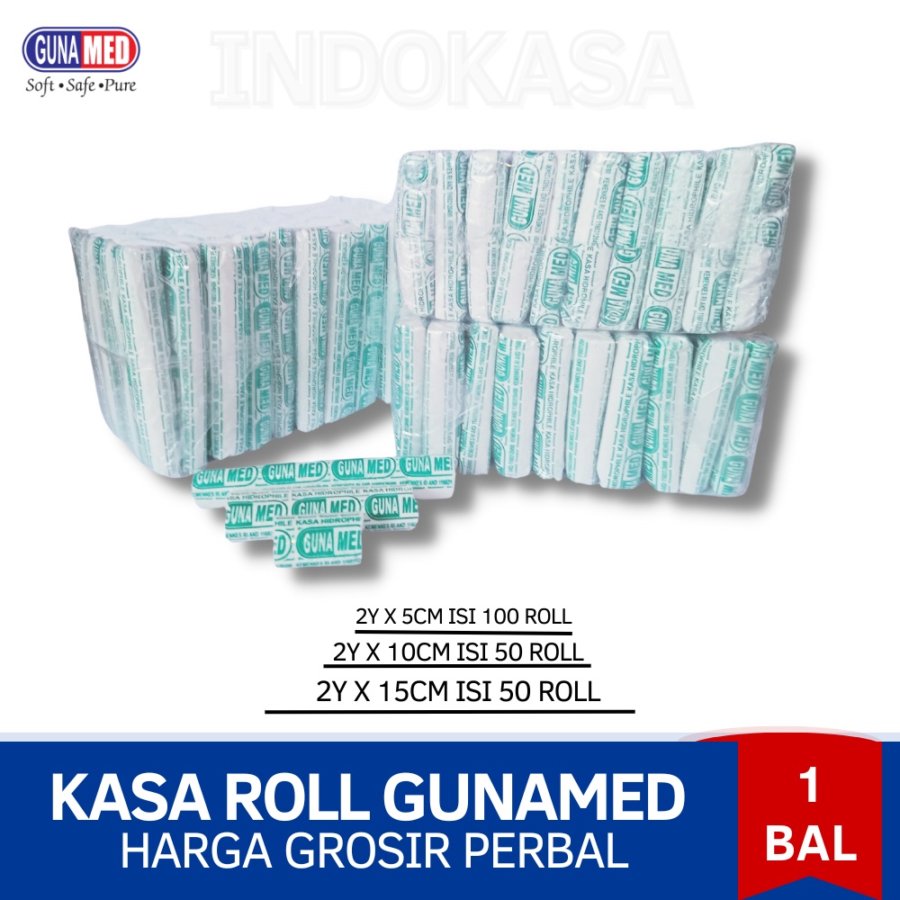 PERBAN GUNAMED 10CM KASA GULUNG ROLL /1 BAL (ISI 50ROL) HARGA TERBAIK