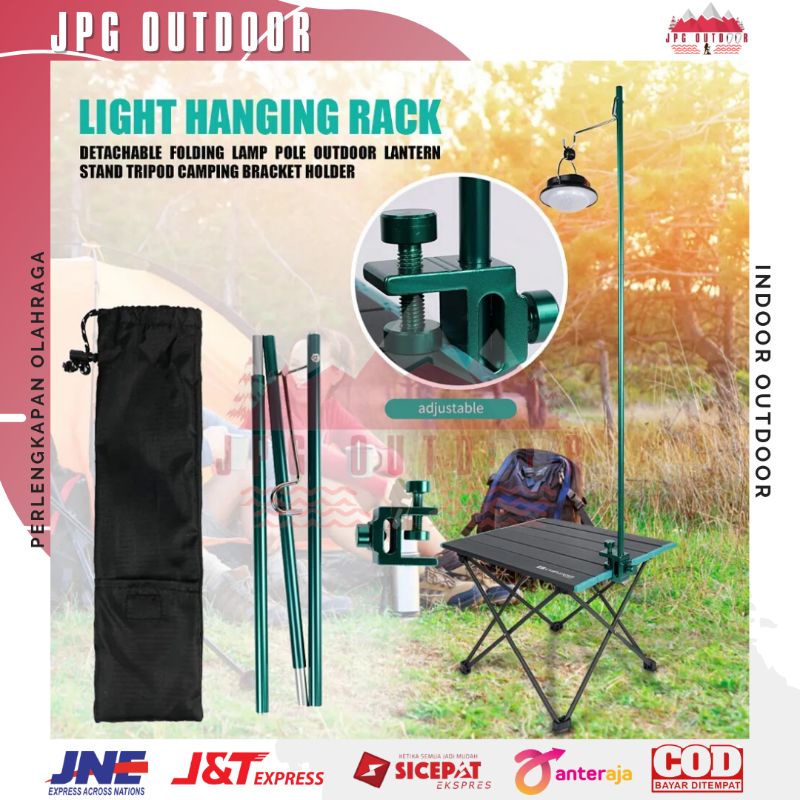 Hanging Lamp Tiang Lampu Lentera Camping Outdoor Portable plus Hook Gantungan Lampu