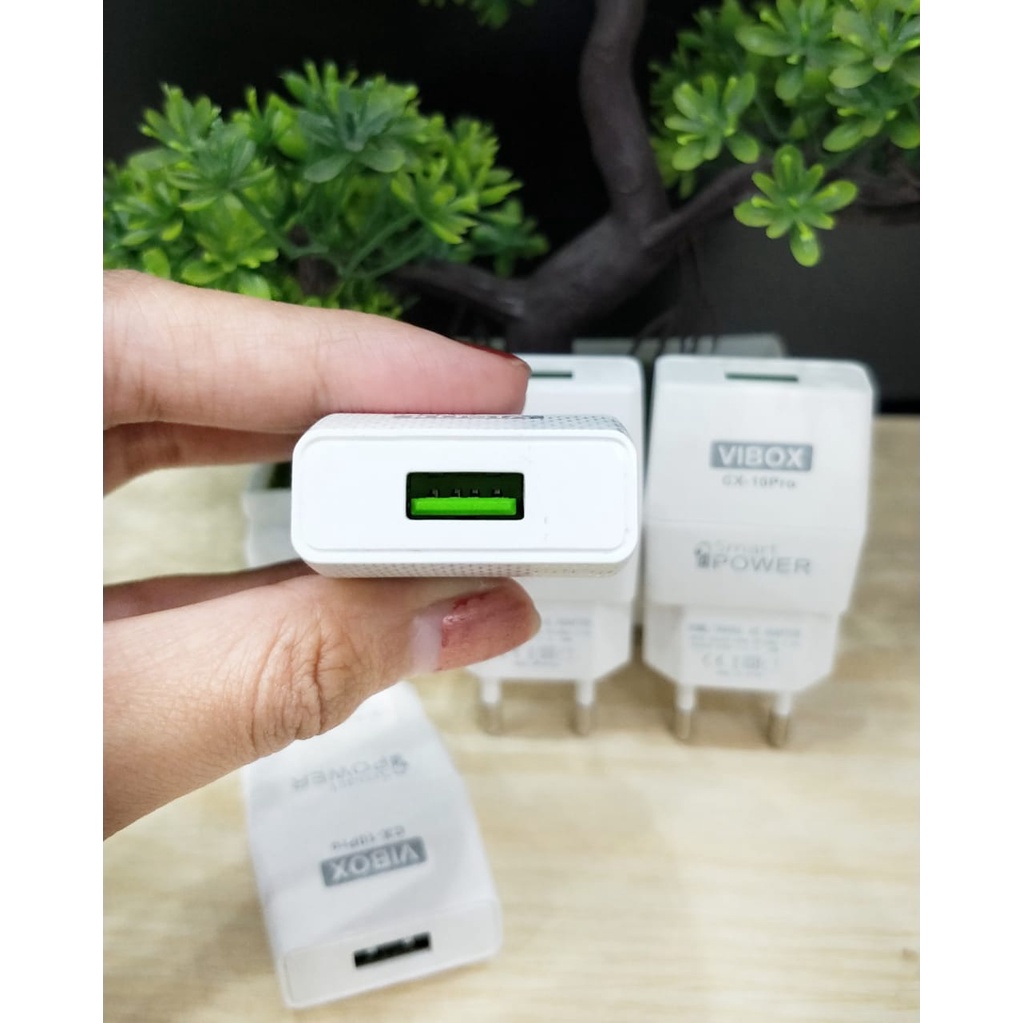 1PCS Batok Charger Vibox CX10 PRO 1Usb 2.1A Adaptor Vibox 2.1A Kepala Casan Vibox Usb 2.1A