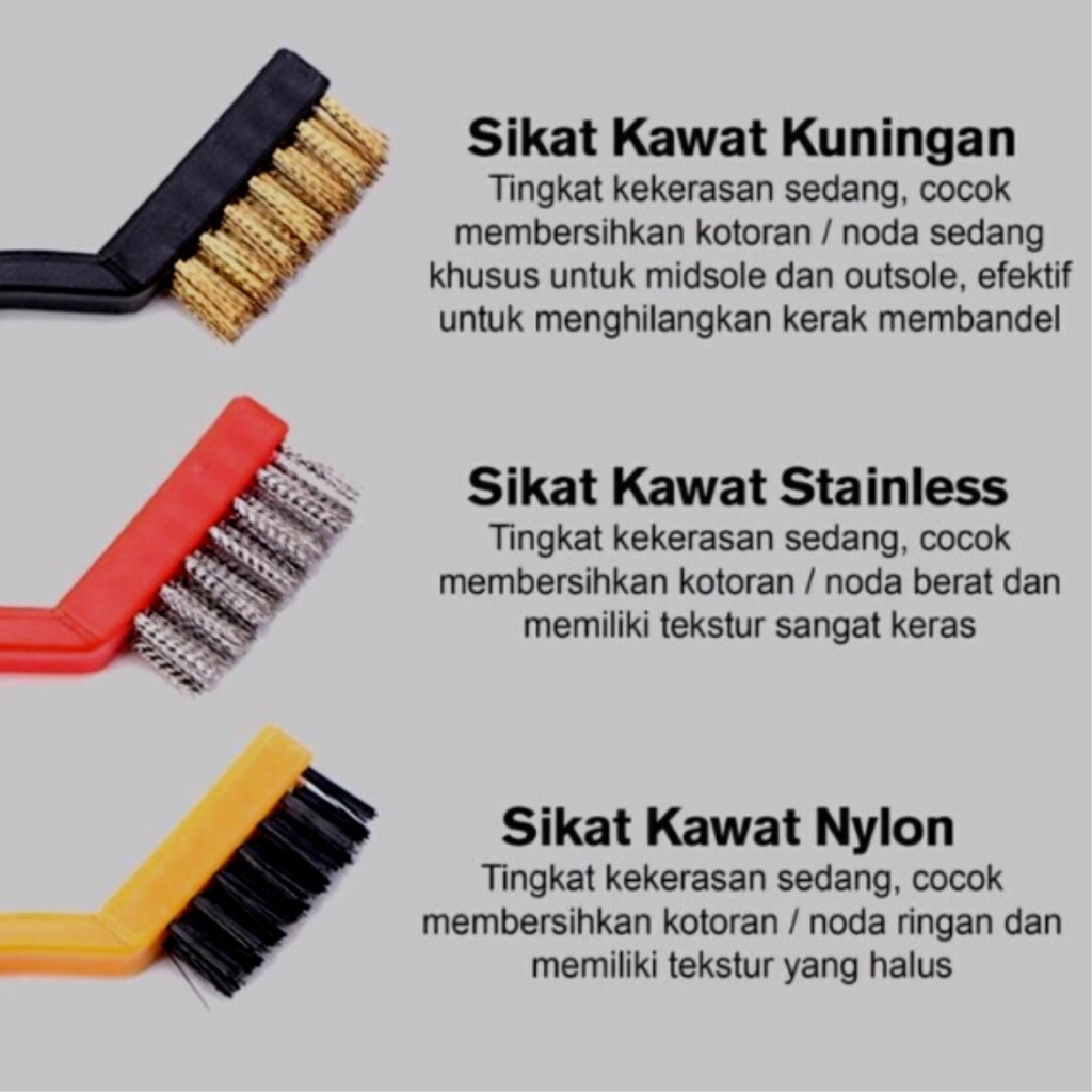 Sikat Sepatu - insole midsole outsole - detailing brush