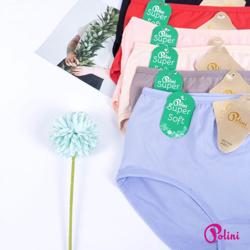 3 pcs CD undies polini celana dalam polos untuk wanita bahan kaos premium