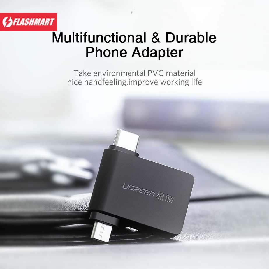 Flashmart OTG Plug Micro USB + USB Type C for Smartphone - 30453