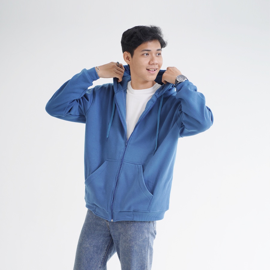 HOODIE GOODIE Zipper Indigo Blue