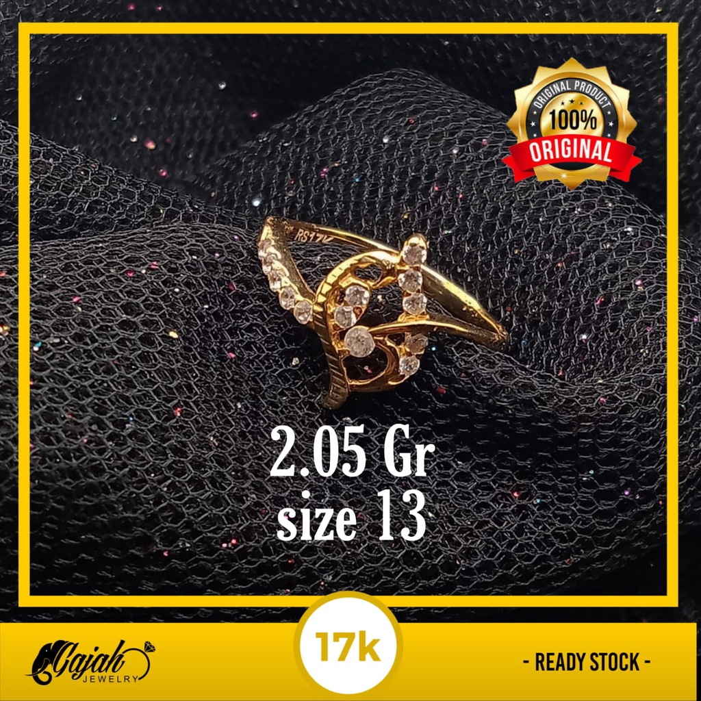 Cincin emas 17k - 2.05 Gr kadar 750 - 4284