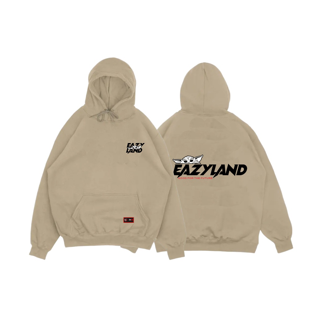 HOODIE ORIGINAL EAZY LAND WARNA BEIGE/HOODIE PRIA/SWEATER PRIA