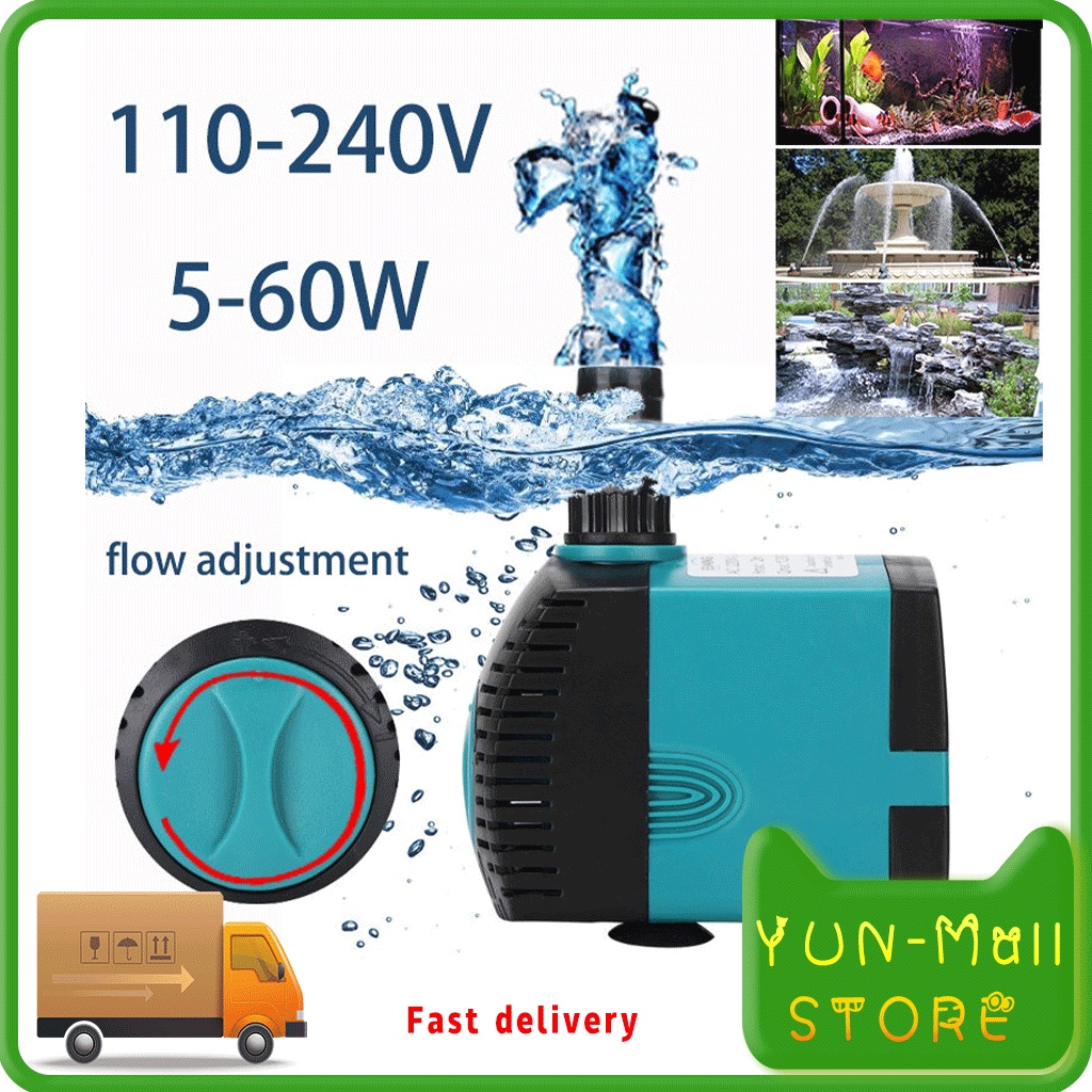 YUN Mall 220V-240V 10 Watt Pompa Celup Aquarium Pompa Air Celup Kolam Ikan Water Pump EB-303 Pompa Celup Aquarium/Powet Heads/Air Pump