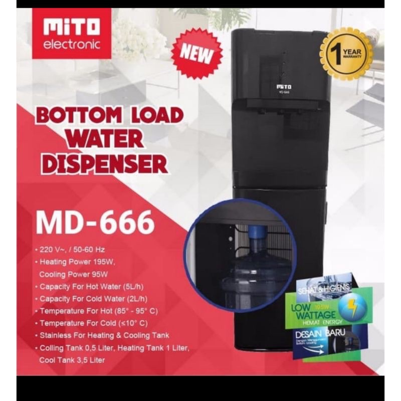 Water Dispenser Mito MD-666 Galon Bawah