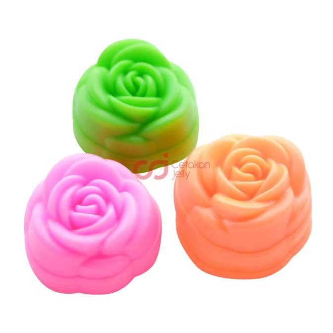 CJ Cetakan Mawar Kecil Plastik 1 Lusin