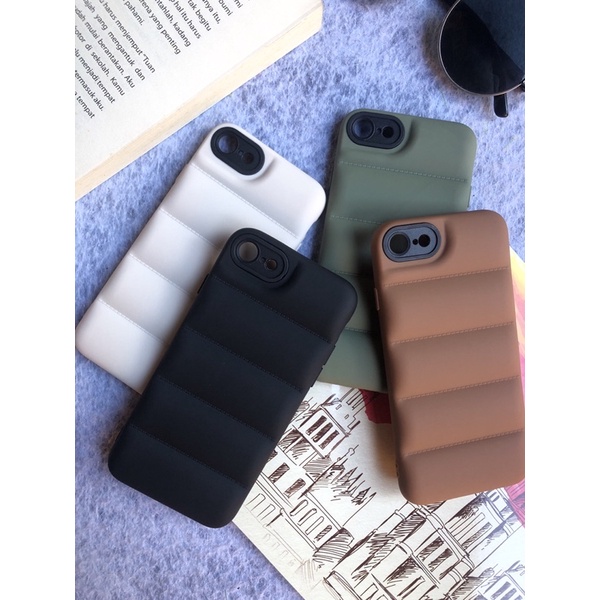 NEW LUXURY PUFF CASE - SOFT CASE IPHONE FULL COVER -CASE FOR IPHONE 7/8, DAN IPHONE 7+/8+