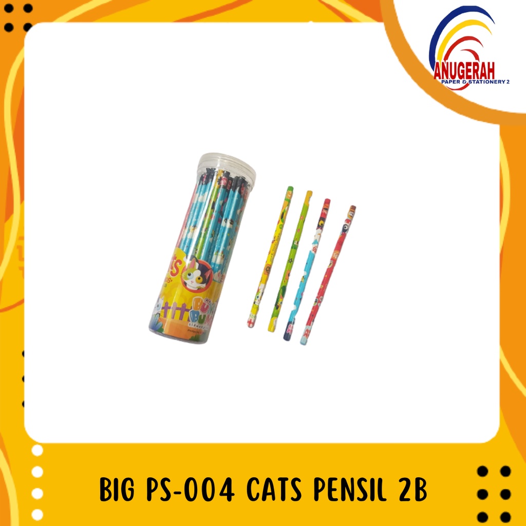 

BIG PS-004 CATS PENSIL 2B (PAK)